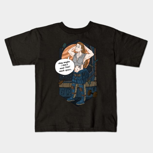 didn't need that much space. astronaut girl. Kids T-Shirt by JJadx